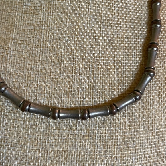 Elegant Silver Bamboo Necklace - Picture 3 of 5